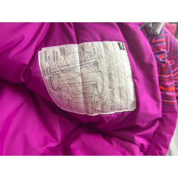The North Face Girls Large (14/16) Geometric Pattern Hyvent Jacket Pink - Picture 14 of 16